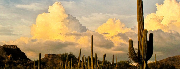 Sunset Photo Puffy Clouds